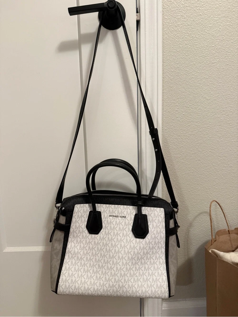Michael Kors Mercer Medium Belted Satchel purse bag